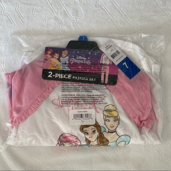 Disney Princess Kids 2-Piece PJ Set size 7 - Picture 3 of 3